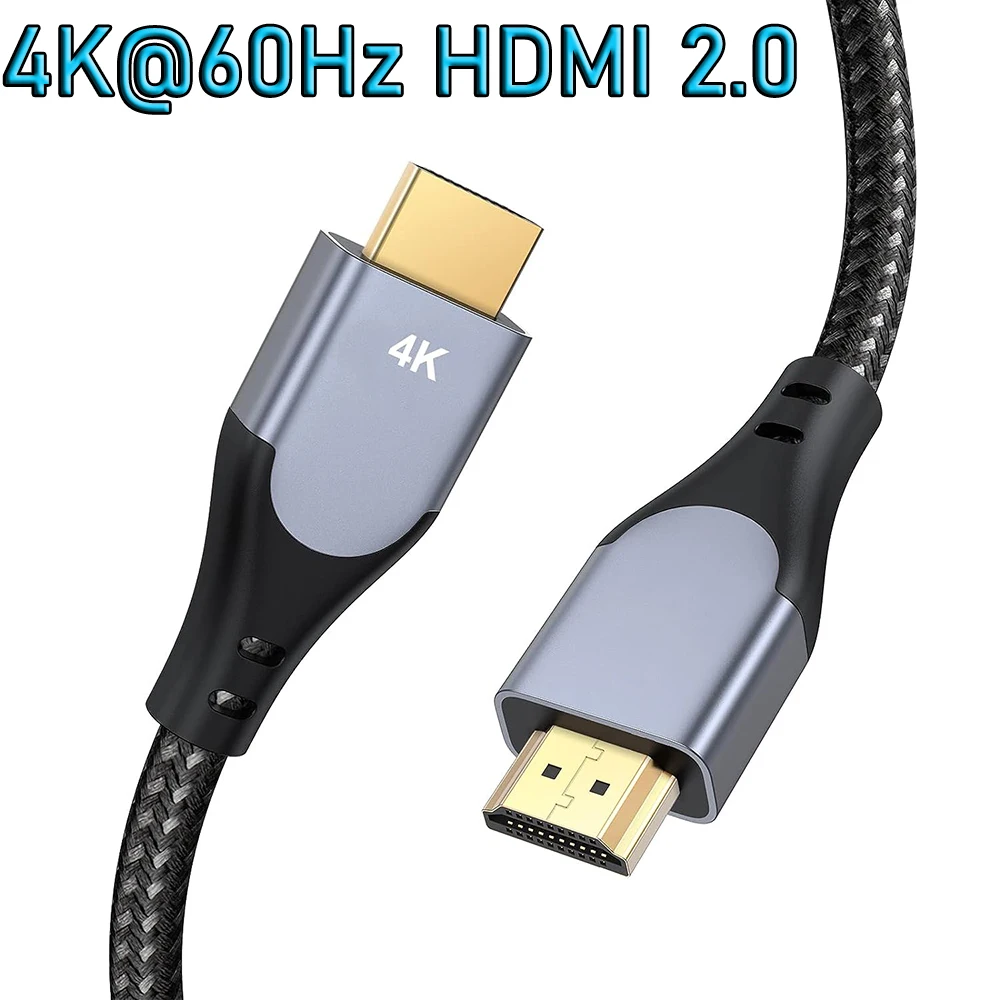 4K 120Hz Braided HDMI Cable with HDR and eARC Support - Available in Multiple Lengths