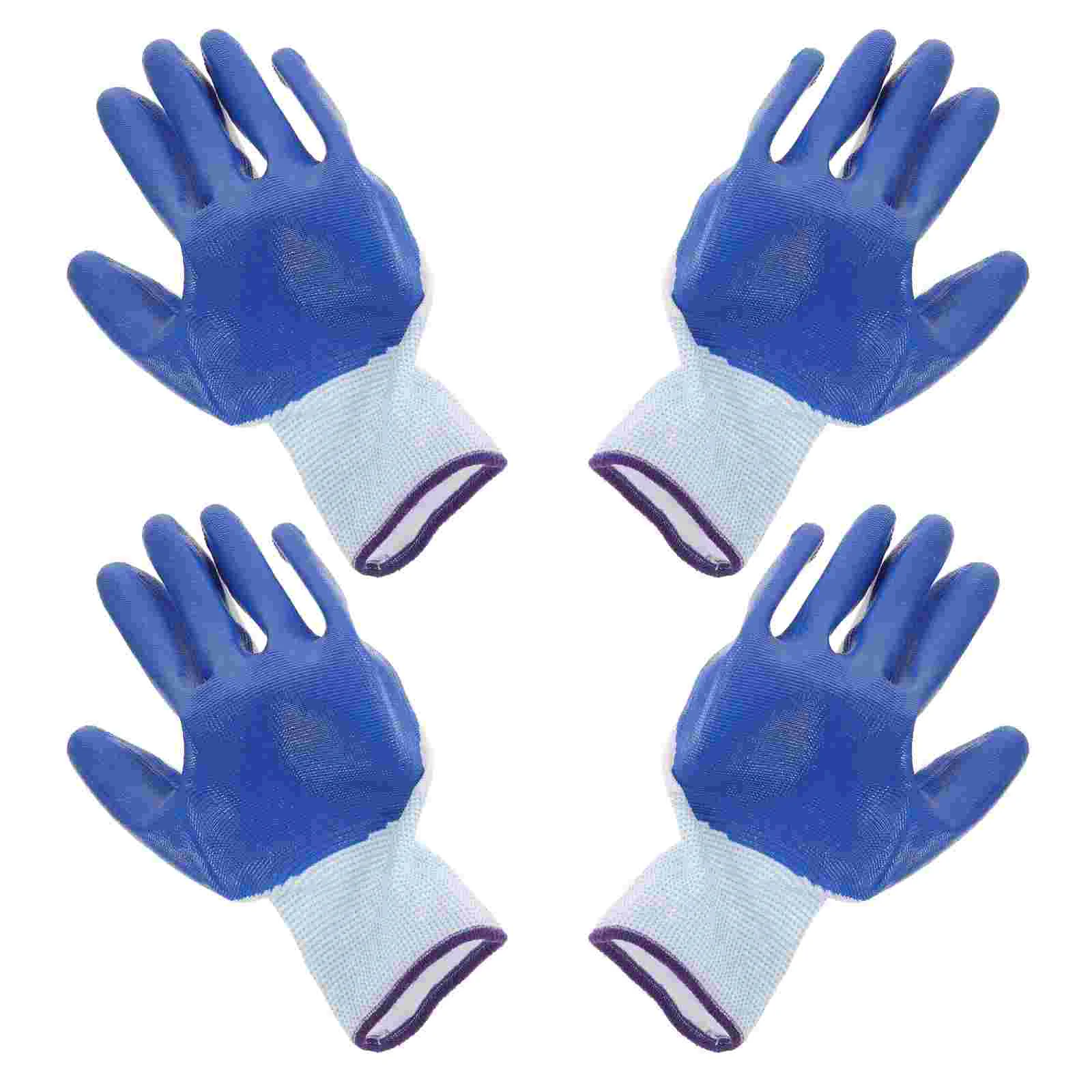 

2Pairs PVC Gloves Pet Bite Resistant Gloves Pet Lover Hand Protectors(Random Style)