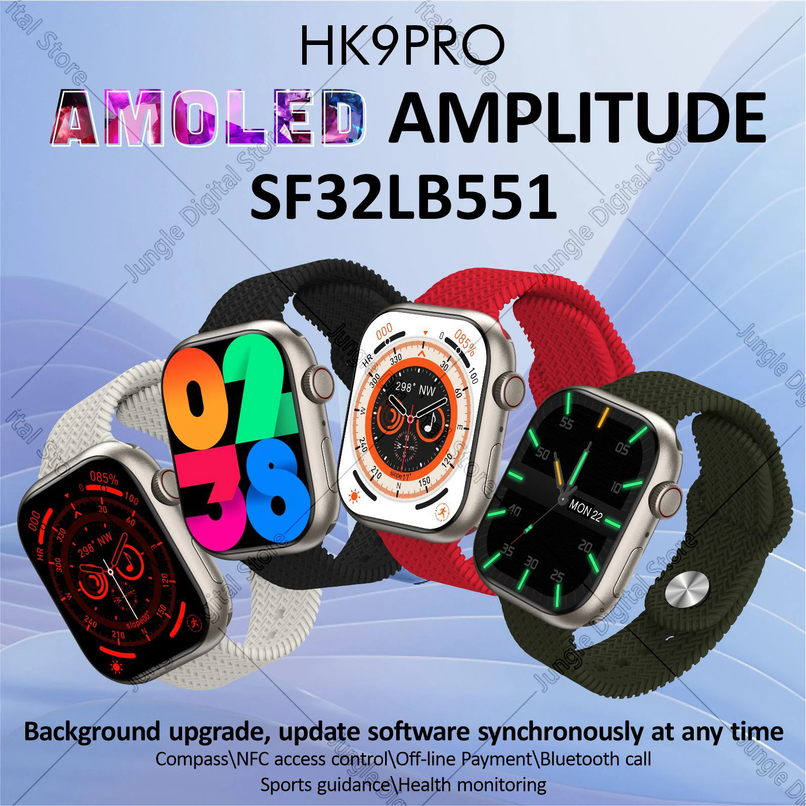 Hk9 Pro 2nd Generation Amoled Smart Watch description image