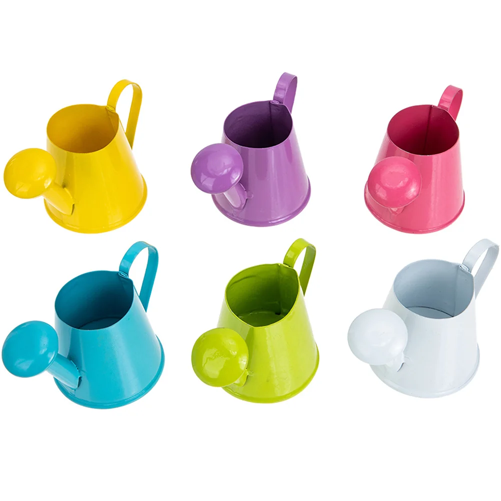 

Mini Iron Watering Can Handheld Watering Pots Small Iron Jug Bucket Kettle Model Desktop Photography Props