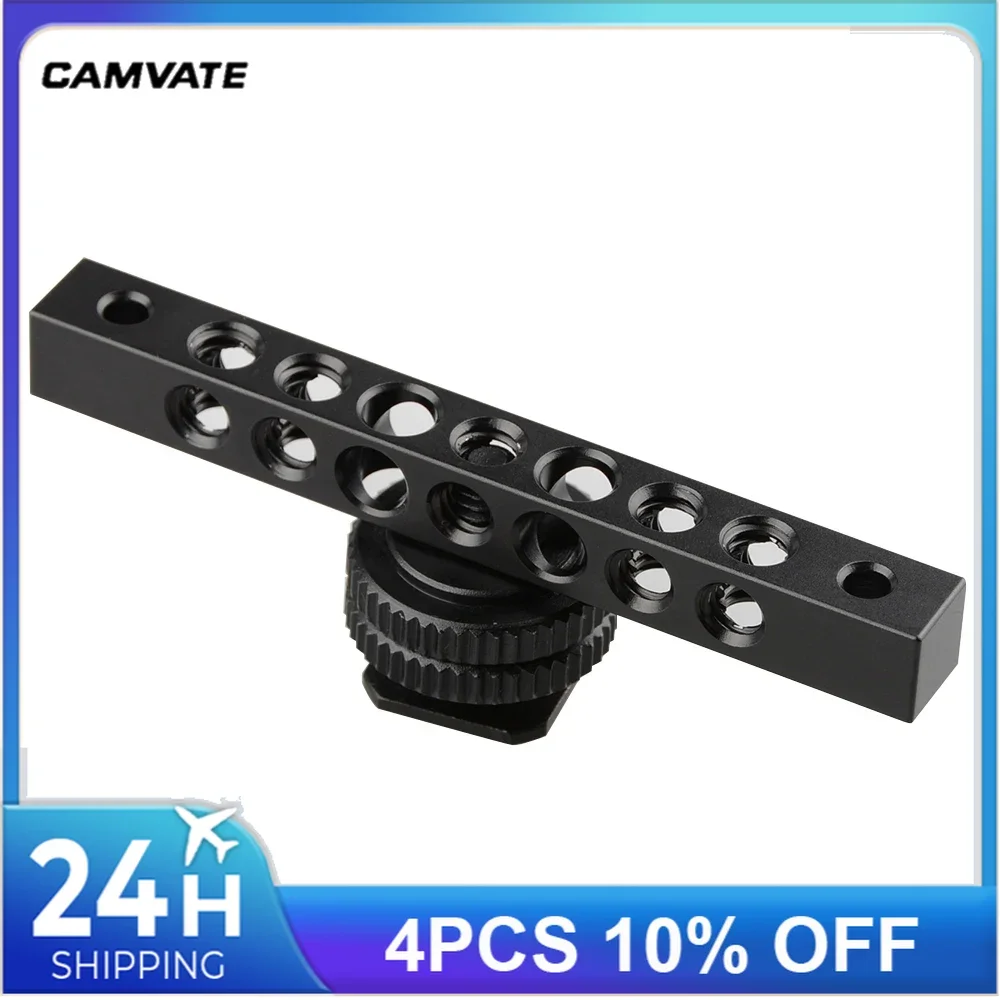 핫슈 어댑터 및 1/4-20 모니터/마이크/플래시 라이트/LCD 조명 장착용 나사..