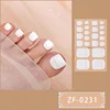 22tips Toe Nail Sticker Wraps Adhesive Toenail Polish Strips DIY Foot Decals Pedicure Women Solid Color Full Cover  Stickers 1