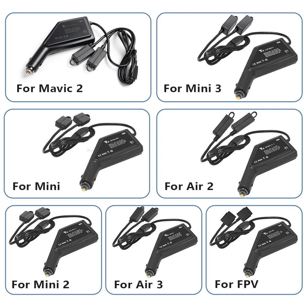 Batterie Drone Extra 7.6V 3000mAh à côté d'un drone Mavic Mini pour illustrer la compatibilité.