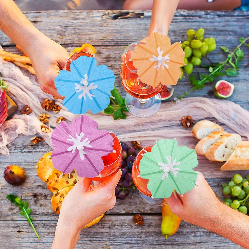 30/50 Stück Regenschirm-Cocktail-Picks für hawaiianische Sommer-Tropen-Geburtstagsfeier-Dekoration, Cupcake-Topper, Lebensmittel-Obst-Picks, Hochzeit – Detail 1