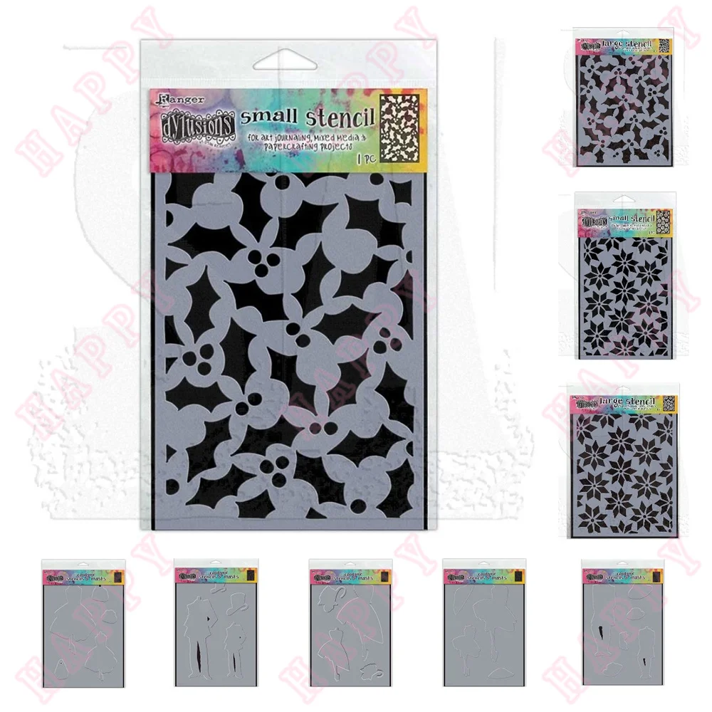 

New Small Star Masks Walk In The Park Plastic Stencils For Diy Scrapbooking Paper Make Cards Handmade Photo Album Mold Embossing