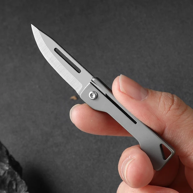 EDC Titanium mini folding knife pocket knive thin pocket knife pocket knife for women Fruit knives - Image 3
