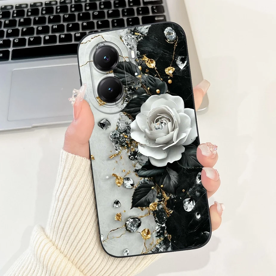 Cute Cat Grid Pattern Soft Silicone Phone Case Cover