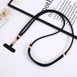 Universal Phone Lanyard with Adjustable Nylon Neck Strap - Polyester / Nylon (Black)