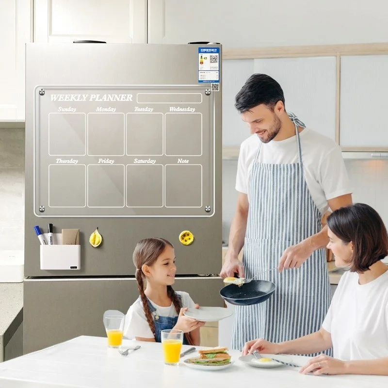 

Acrylic Clear Calendar Magnetic Dry Erases Board Weekly Monthly Planner Reusable Calendar Memo Bulletin Blank-board For Fridge