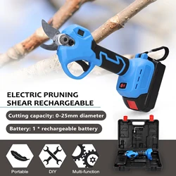 21v sem fio tesouras podador elétrico eficiente árvore de fruto bonsai ramos poda cortador display lcd poda tesoura jardim ferramenta