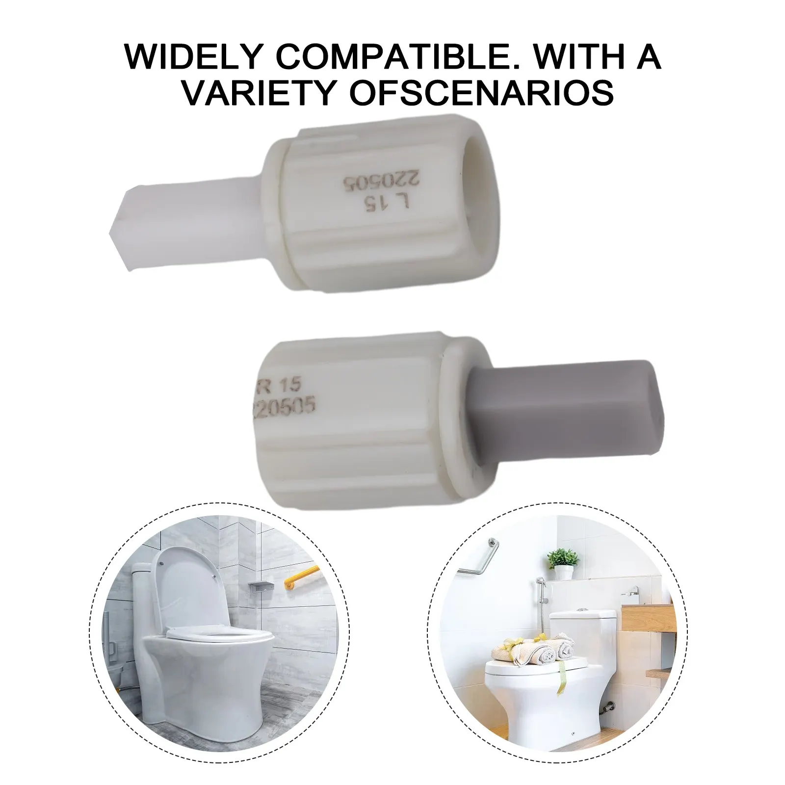 Toilet Soft Close Hinges Set PBT+GF Toilet Seat Lid Hinges Toilet Cover Mounting Fixing Connector Parts Rotating Damper Hinges