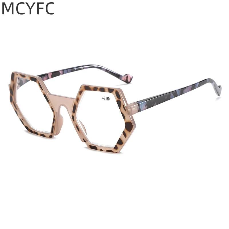 

Очки для чтения MCYFC ручной работы для женщин многоугольные высококачественные поликарбонатные очки для чтения в книжке очки для женщин очки для дальнозоркости