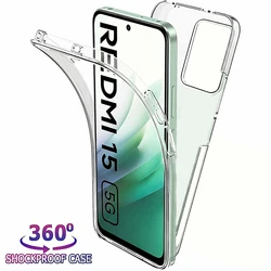 360 Dual Layer Clear Phone Case - Full Shockproof Protection for Redmi 9C