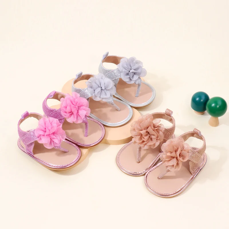 Baby Shoes Summer Sandal Cute Flower Anti-slip Sole Newborn Toddler Prewalking Practice Shoes High Quality 2024 Fashion BHX3207 5