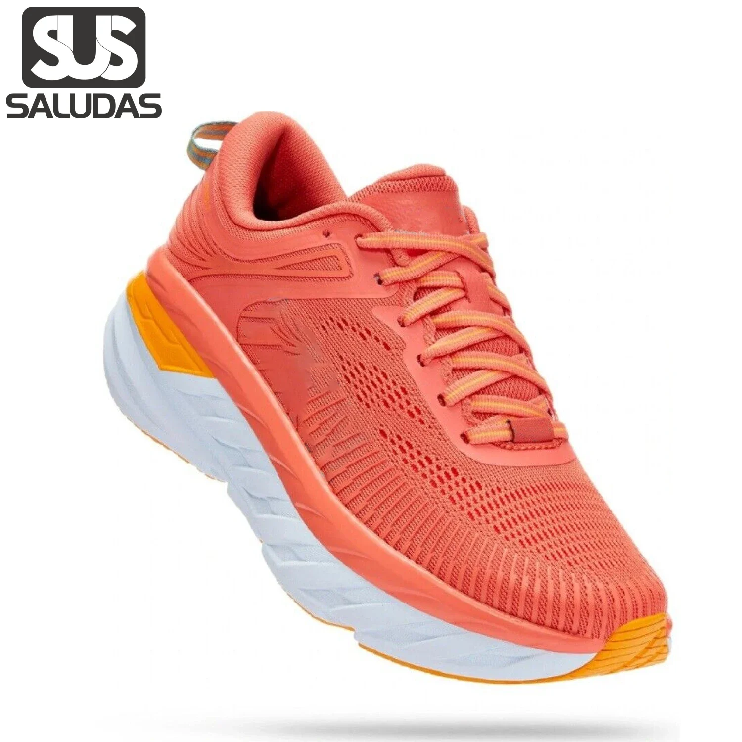 

SALUDAS Original Bondi 7 Women Running Shoes Outdoor Men Tennis Sneakers Thick Sole Elastic Cushioning Couple Casual Sport Shoes