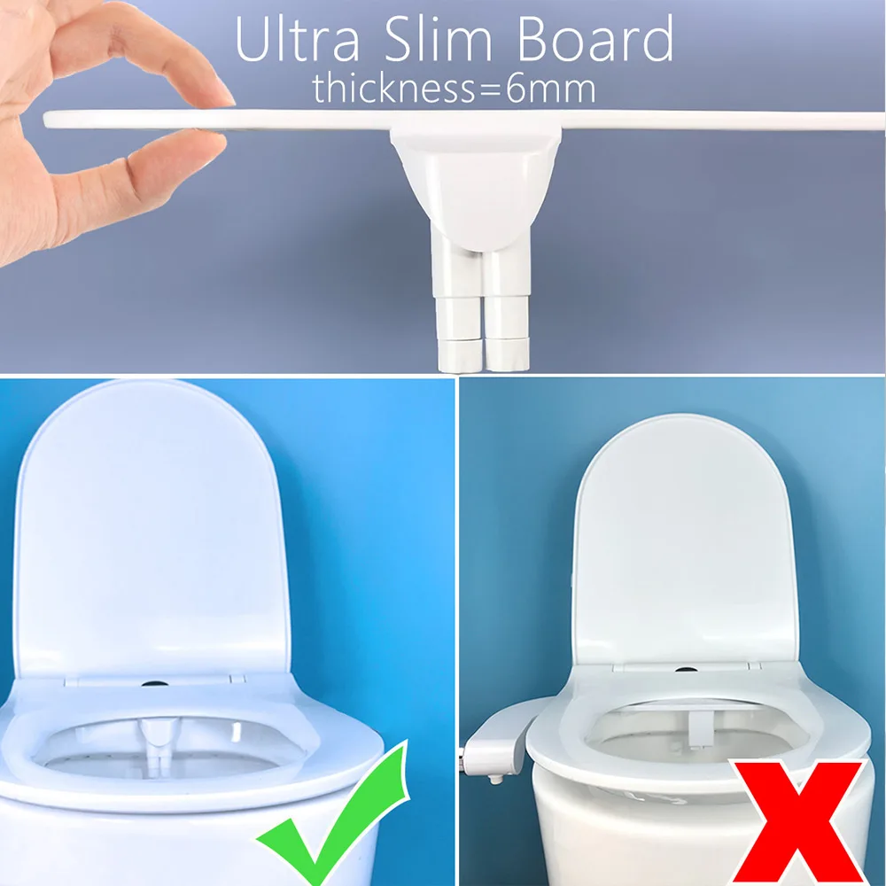 WASHERO Bidet Toilet Seat Bidet Sprayer Japanese Cover Dual Nozzle Cleaning Wc Non Electric Attachable Baday 3