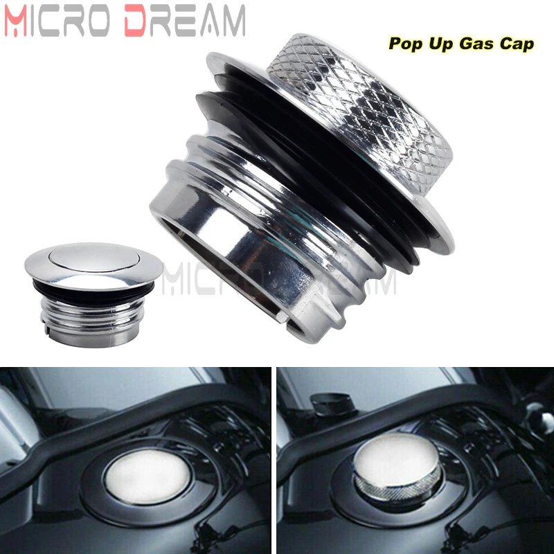 Coperchio Del Tappo Del Gas Del Serbatoio Del Carburante Ventilato Del Serbatoio Pop-Up A Filo Per Harley Touring Tri Glide Electra Glide Ultra Classi