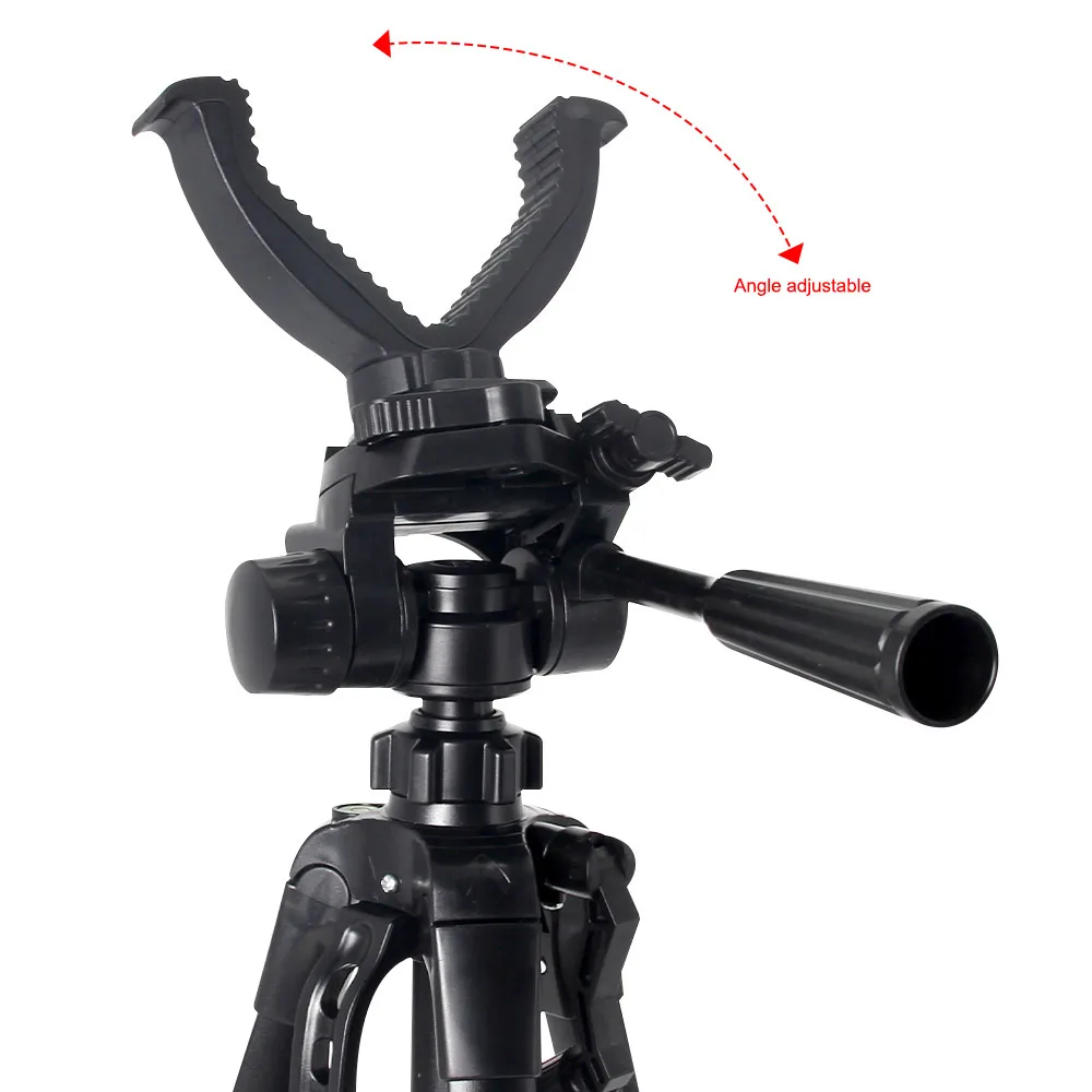 Aluminum Alloy Outdoor Shooting Holder V-Yoke Portable 55-140cm Foldable Multifunctional Tripod Universal Hunting Accessory