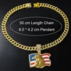 American flag Eagle Rhinestone pendant Trump American campaign popular jewelry alloy necklace 1