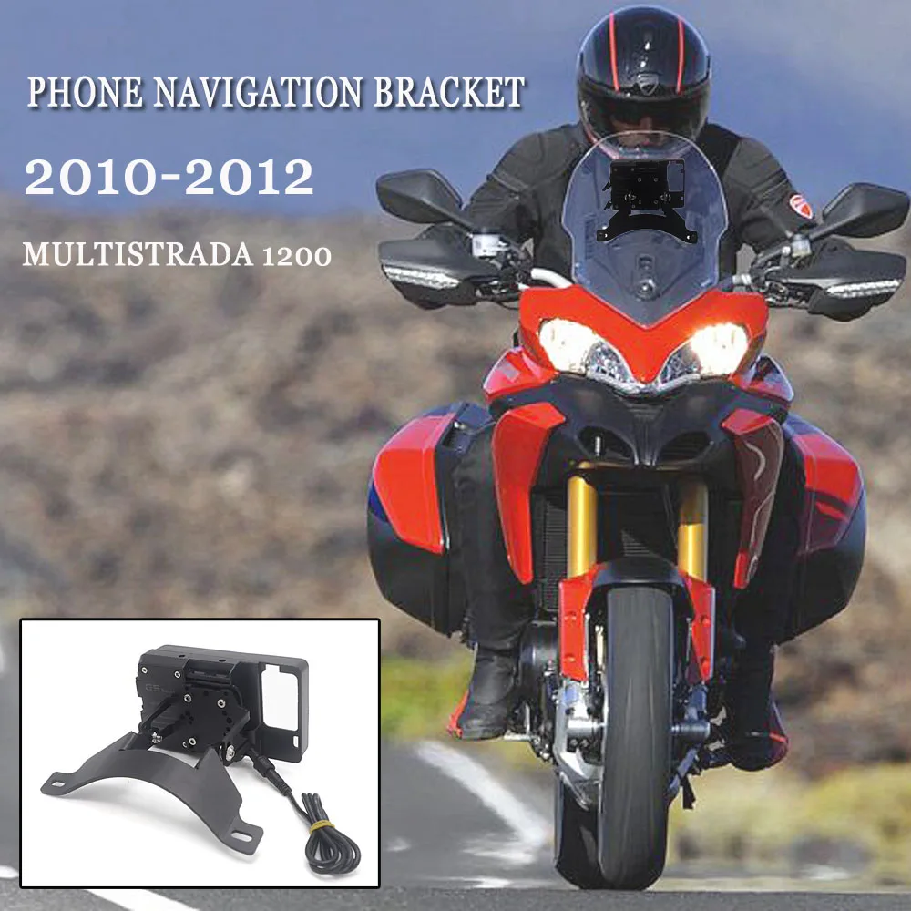 

FOR Ducati MULTISTRADA 1200 2010 2011 2012 Multistrada 1200 Mobile Phone Navigation Bracket GPS Navigation Bracket Support
