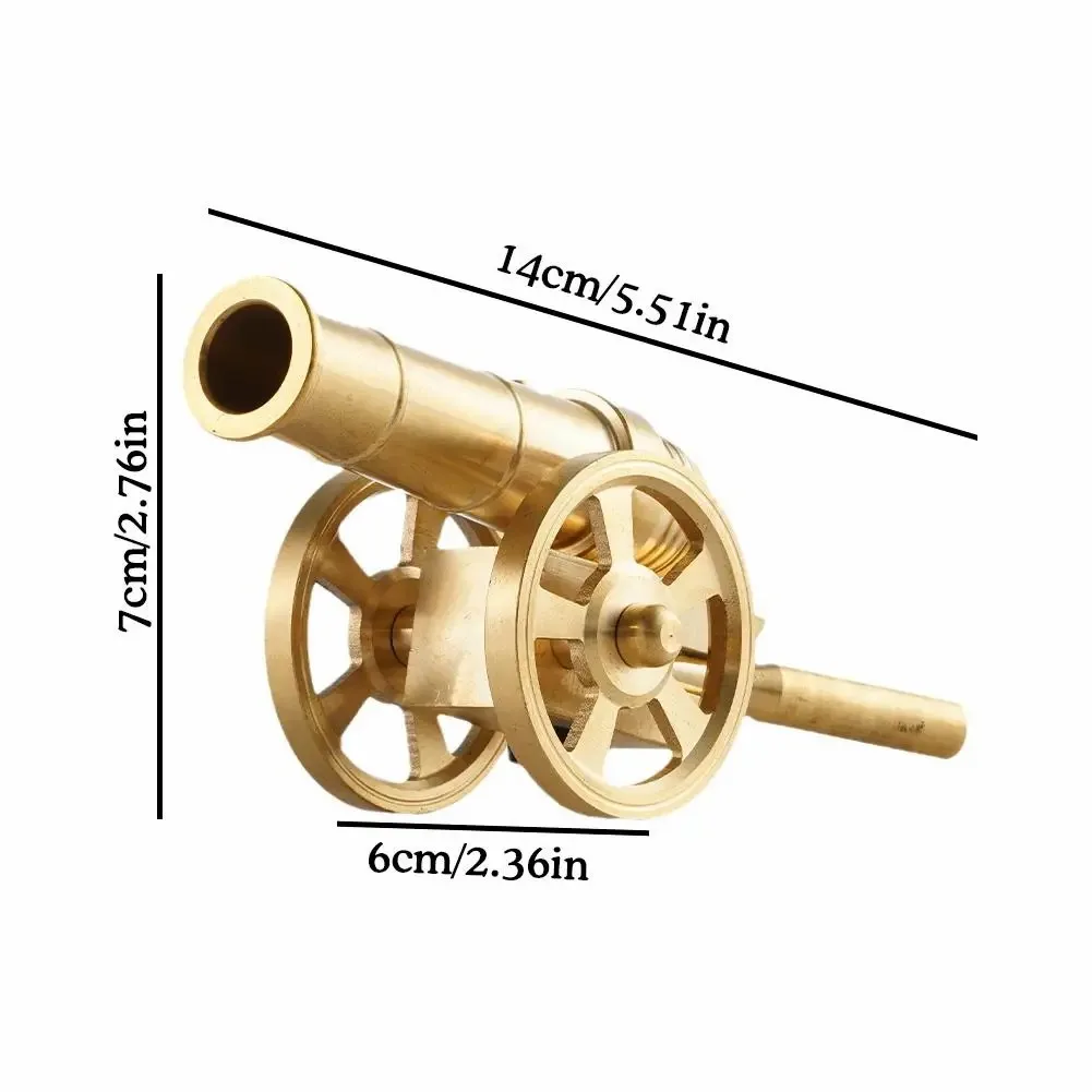D2 Solid Brass Cannon Military Model Military Souvenir Decompression Toy Gift Ornament Office Opening Handicraft Gift Supplies