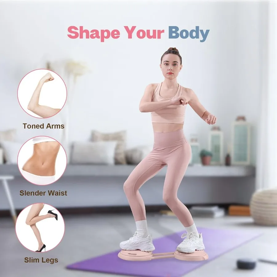 Ab Twister Board, Waist Twister Machine with Counter & Resistance Bands, Adjustable Foot Spacing Waist Twisting Disc for Slimmin