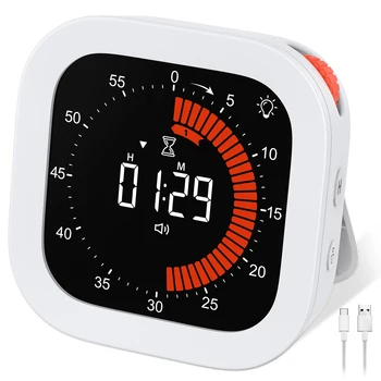 Strumento di gestione del timer di cottura meccanico da cucina con conto alla rovescia digitale ricaricabile con timer visivo aggiornato per l'home school office 1