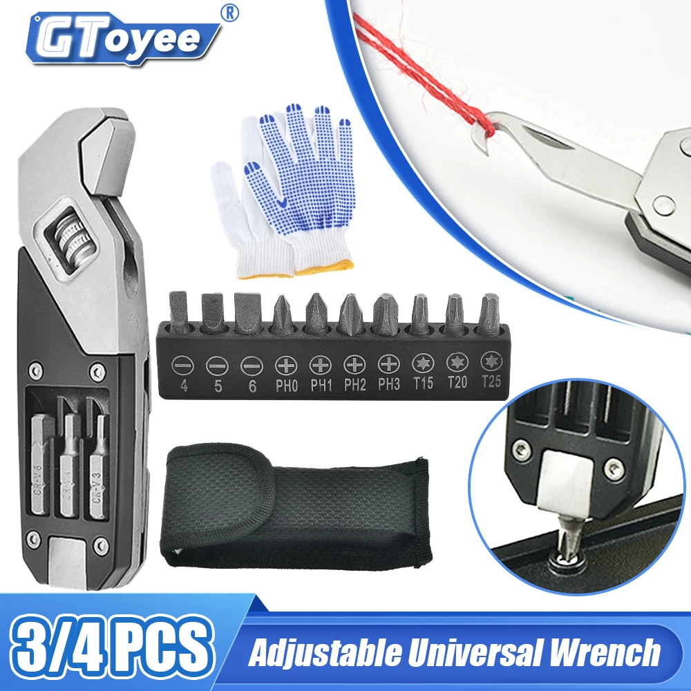 

Универсальный гаечный ключ, универсальный шестигранный, из нержавеющей стали, для велосипеда, с винтовым креплением