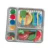 28 Pieces Kids Toy Plates and Dishes for Kitchen Playset Child Cookware Set for Kids Party Toy Children Preschool Birthday Gift 2
