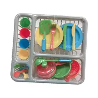 28 Pieces Kids Toy Plates and Dishes for Kitchen Playset Child Cookware Set for Kids Party Toy Children Preschool Birthday Gift 2