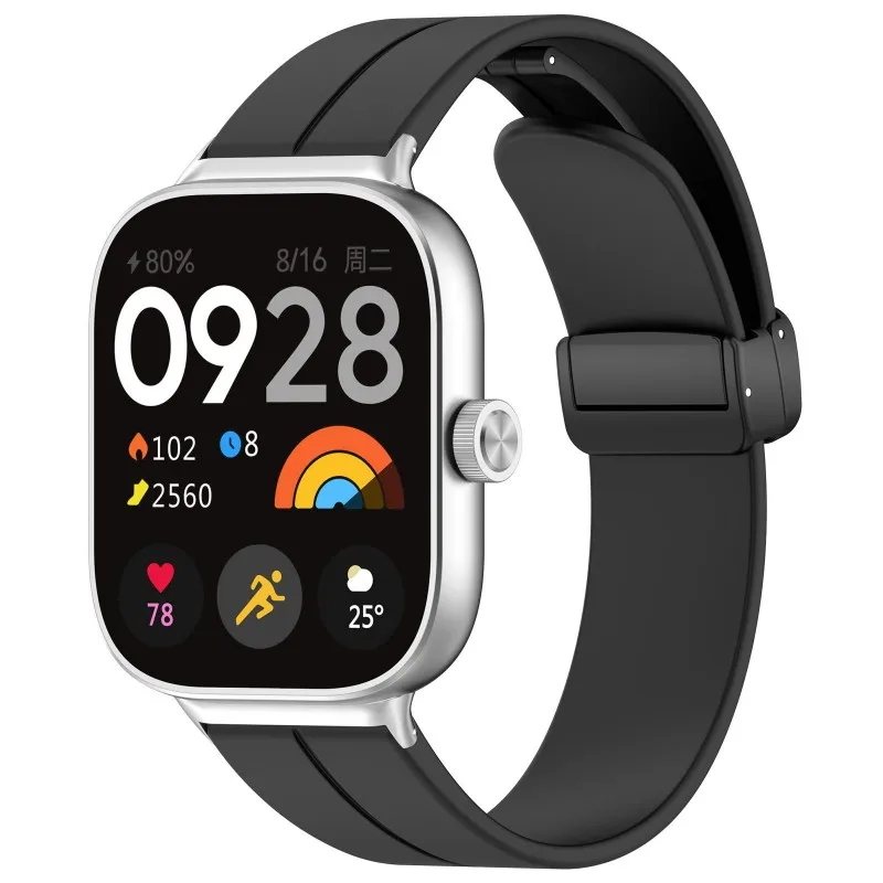 Silicone Magnetic Strap Loop Bracelet for Smartwatch Wristbands