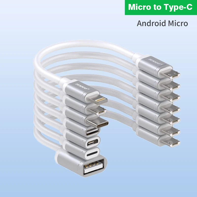 Micro Usb A Tipo C Mini Cavo Di Ricarica Dati Per Android Micro Usb Type-C Extension Adapter Flash Drive U-Shield 10Cm 25Cm 50Cm