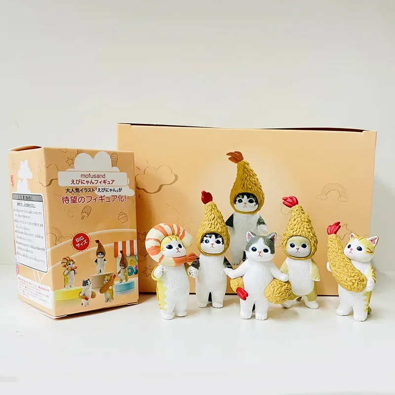 Capsula Originale Gashapon Toys Cute Kawaii Mofusand Gamberetti Nyan Neko Shorthair Tiger Orange Cat Figure Gatti Wrigling Eggs