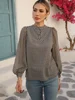 بلوزة شيفون أنيقة للنساء ، تصميم رشيق ، موضة فاخرة ، نظرة أنيقة