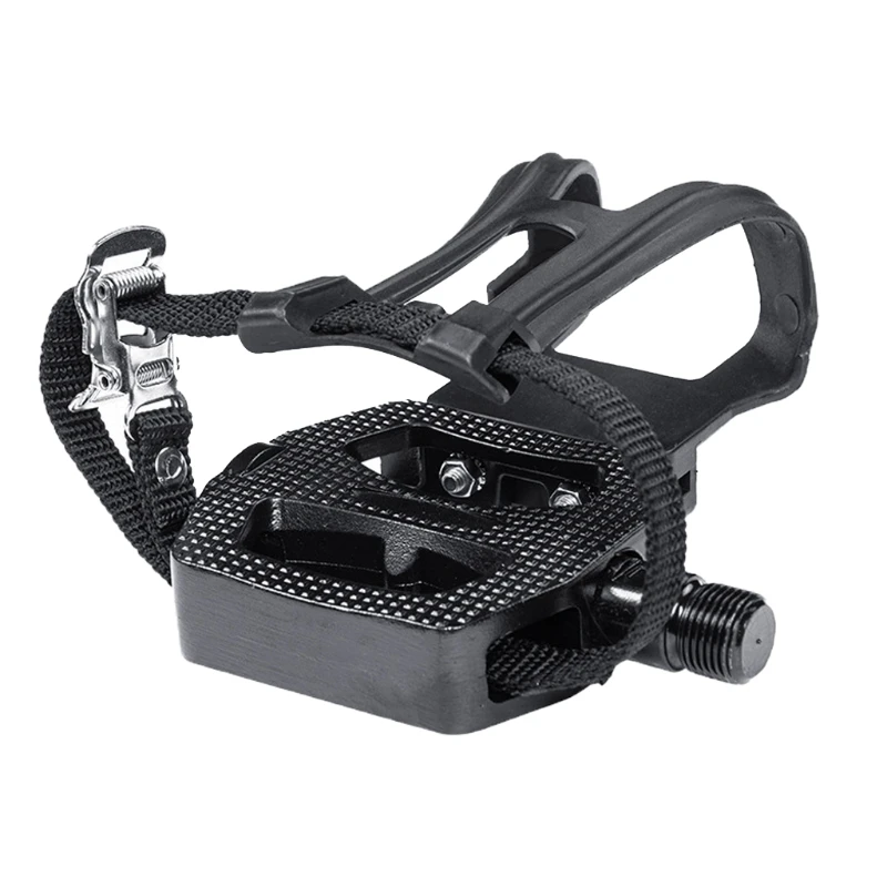 Pedals 9/16'' Spin Bike Pedals Pedal with Toe Clips and Straps Suitable