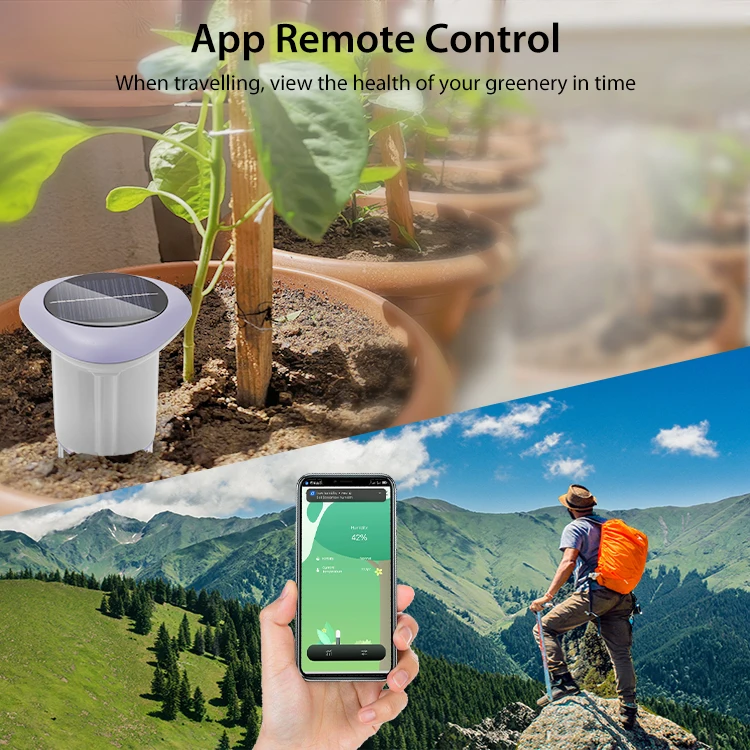 Tuya Smart Zigbee Soil Sensor Planting Temperature and Humidity Meter IP66 Wirel