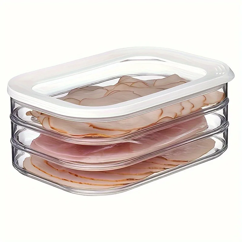 1-piece Storage Container Plastic Container for Leak proof Reusable Food Seal Box for Meat Fruits Vegetables