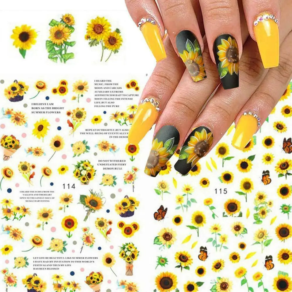 Nail Design - Sunflower Nails 🌻🌻 👉🏻 Ombré acrylic 👉🏻 3D acrylic  sunflower 🌼 | Facebook