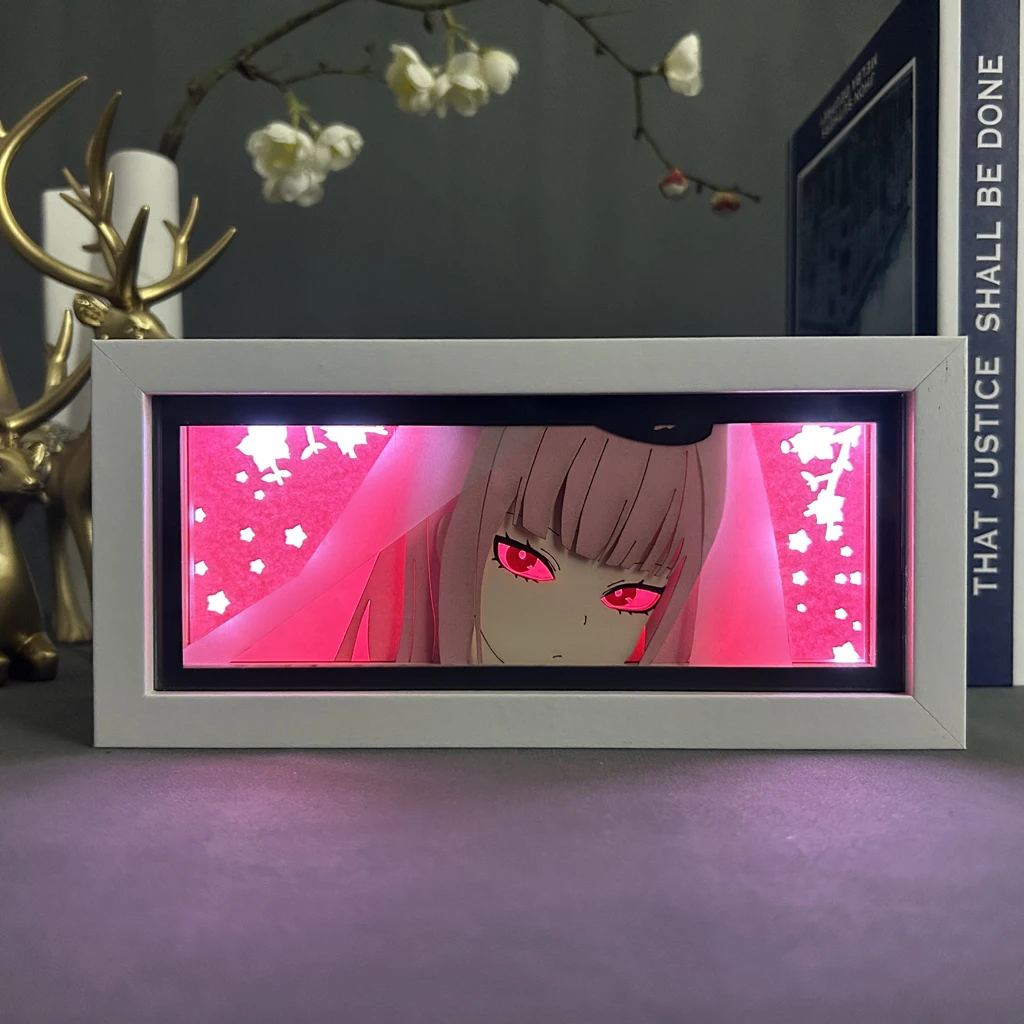 Hololive Mori Calliope Led 야간 조명 상자, Vtuber 가제트 장난감, 가정용 애니메이션 장식, 소녀 램프 종이 컷 라이트 박스 홀로라이브