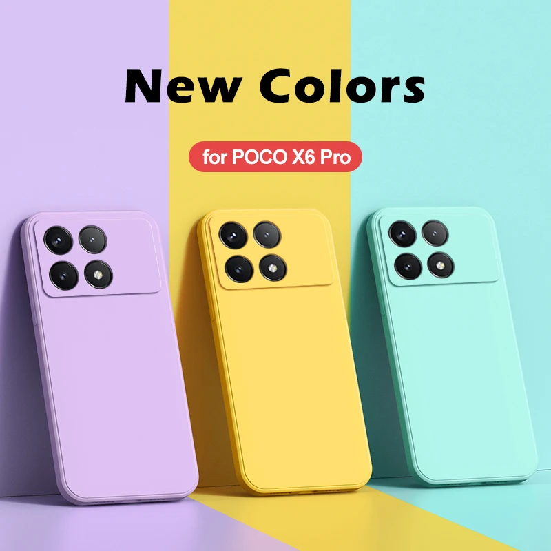 Liquid Silicone Soft Protective Phone Case for Xiaomi Poco X6 Pro/X6 5G