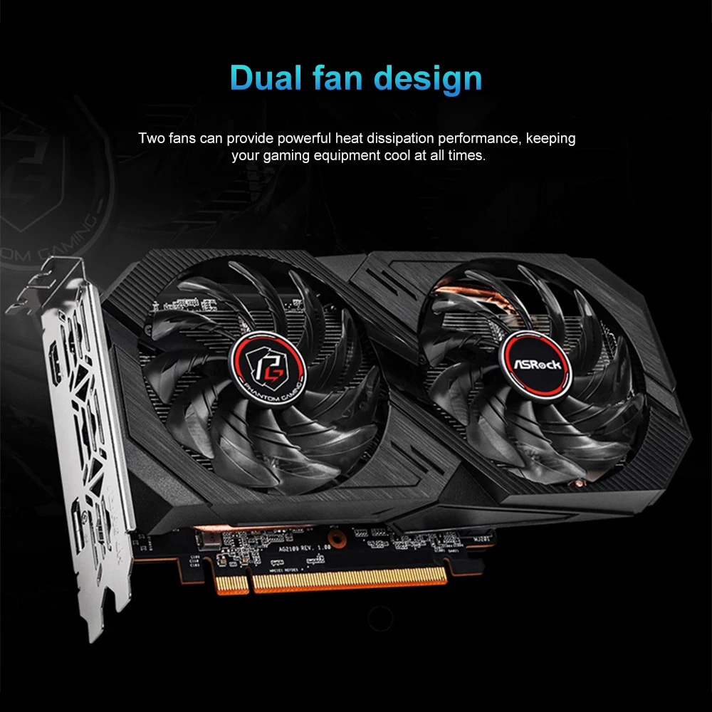 New ASRock AMD Radeon RX 6500 XT Phantom Gaming D 4GB OC Graphics