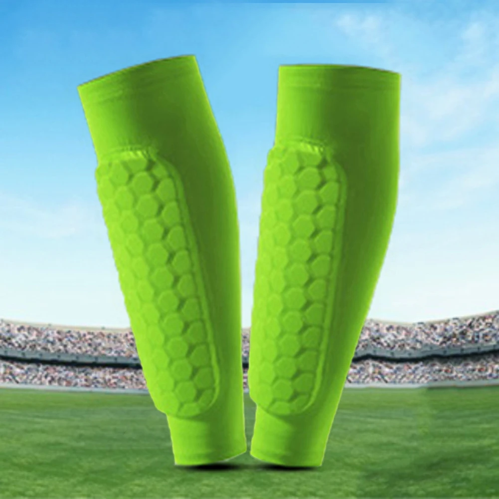 1pc Honeycomb Football Shin Guard Anti-collision Lower Leg Guards High-elastic Quick-drying Men Women for Mountaineering Cycling