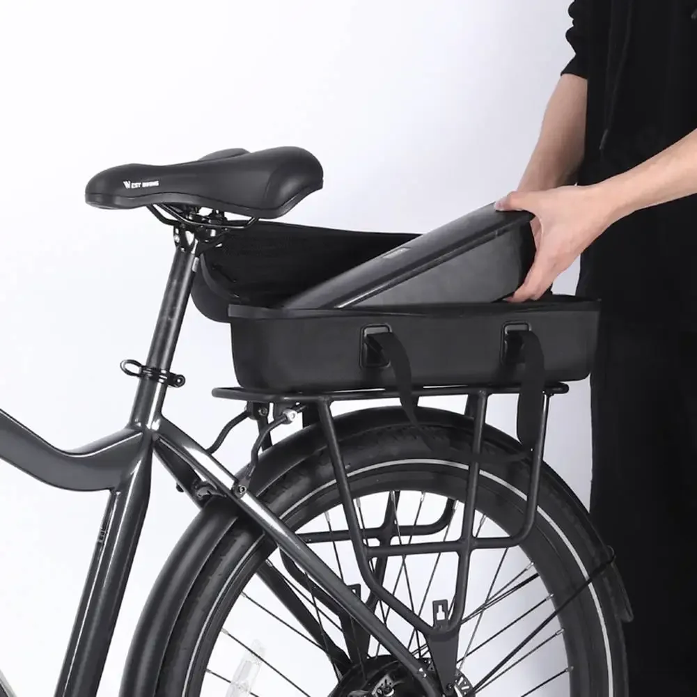 WEST BIKING 전기 자전거 배터리 케이스, 휴대용 배터리 보호 커버, 대용량 방수 하드 쉘 보관 가방