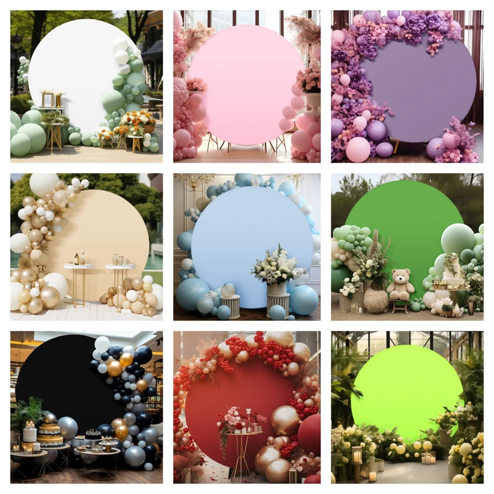Portable Foldable Solid Color Spandex Arch Backdrop Cover Photography Props for Wedding Birthday Party Holiday DIY Decorations