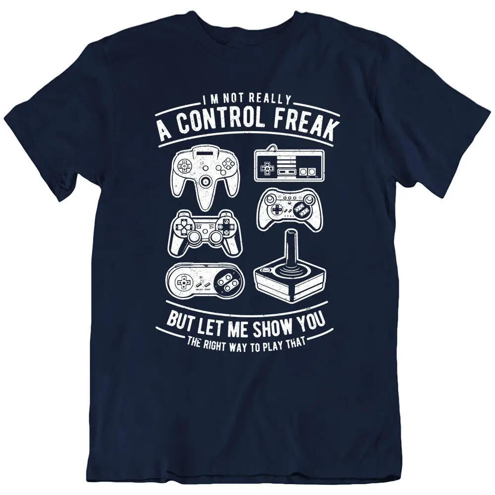 Una Tecnologia Di Controllo Freak Play Video Gamer Game Computer T Shirt Tee Gift Nuove Maniche Lunghe O Corte