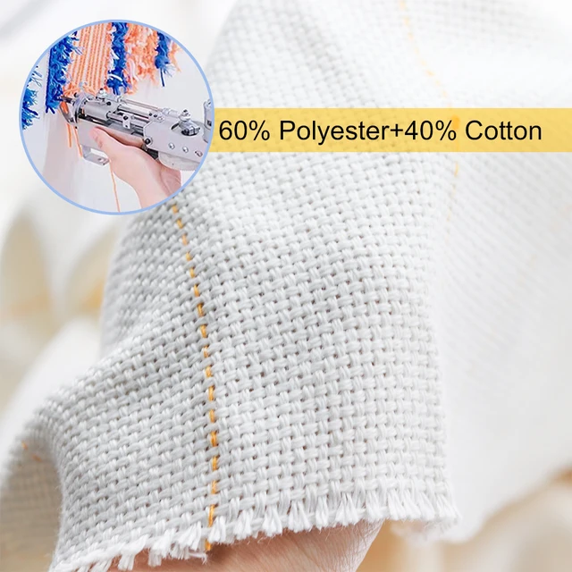 5Mx1M Tufting Non-Slip Backing Fabric Large Monk Cloth for Cut Pile Rug Tufting GunRug-Punch Punch Needle for Tufting Starter 3