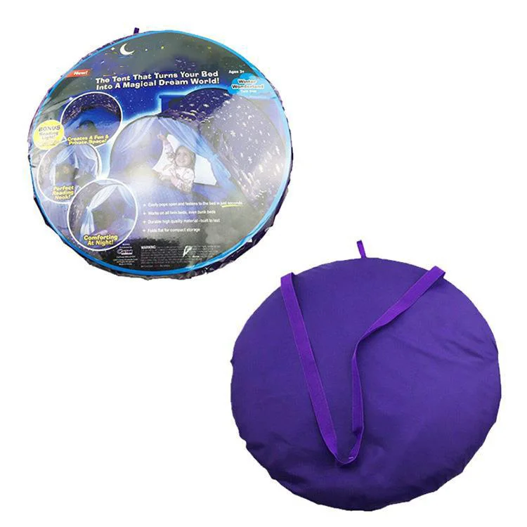 Dream Tent for Kids Bed with Storage Pocket Foldable Kids Tent on Bed Mosquito Net Tent 6