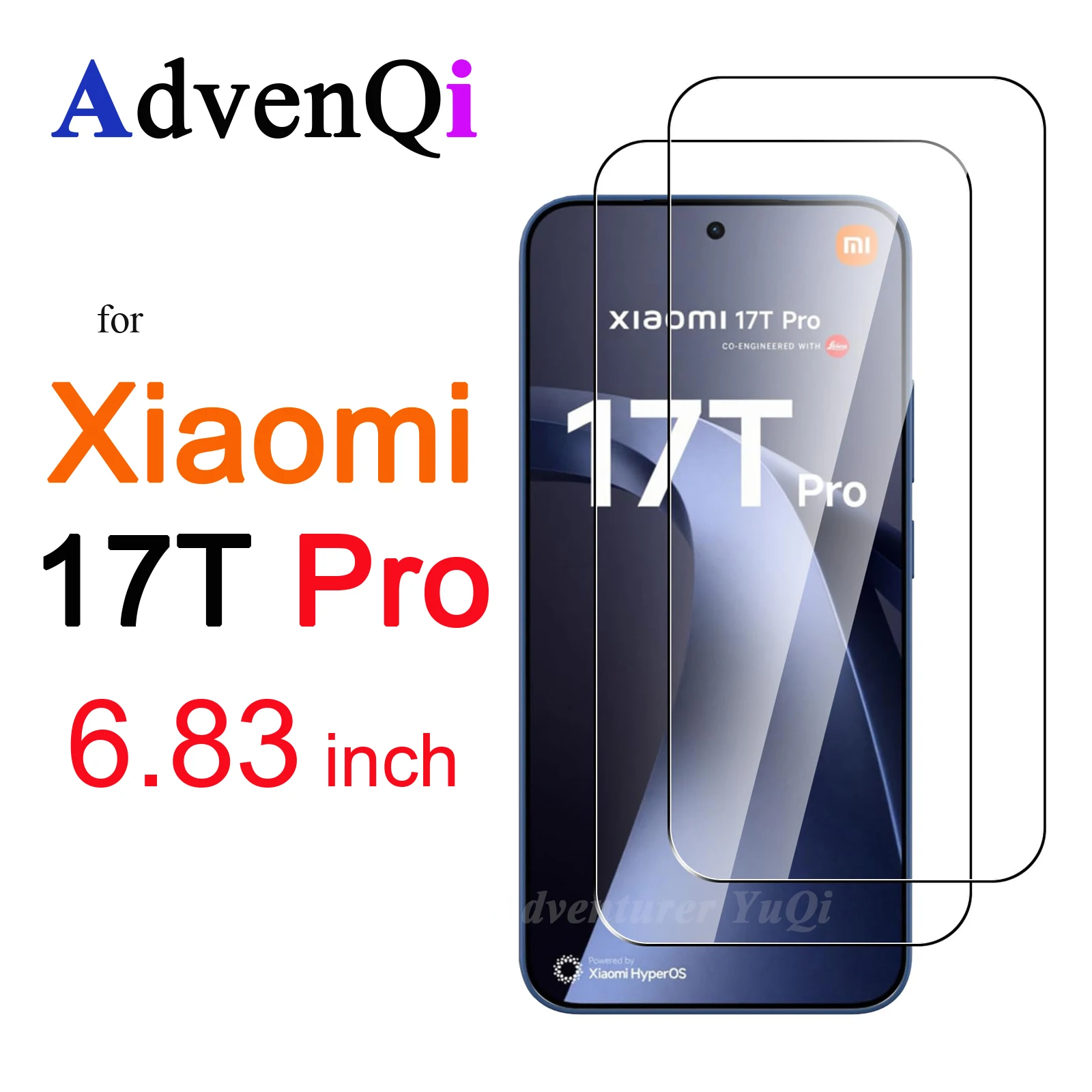 Ultra-Clear Tempered Glass Screen Protector - 6.83 inch, HD, Anti-Scratch, Case Friendly