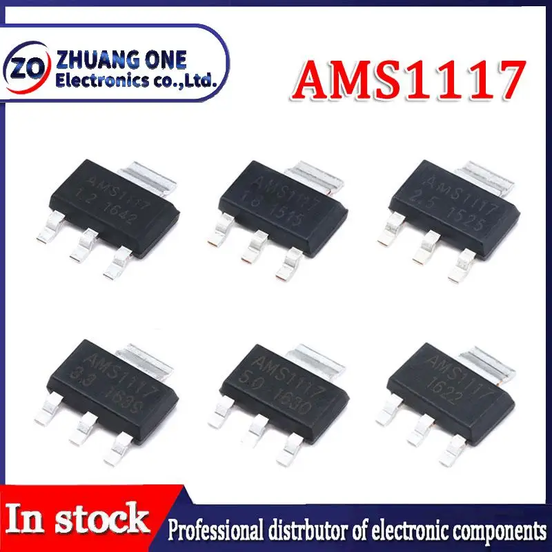 50 pz AMS1117 serie AMS1117-3.3V AMS1117-ADJ AMS1117-1.8V AMS1117-1.2V AMS1117-5.0V AMS1117-2.5V AMS1117-3.3 AMS1117-5.0