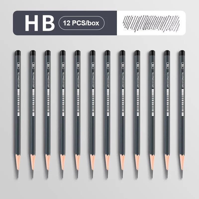 Lot De Crayons à Dessin Professionnels XKSOCT - 2 Packs De 12 Crayons (2H à 8B) - Graphite Haute Qualité, Bois écologique, Pour Artistes, étudiants, Débutants